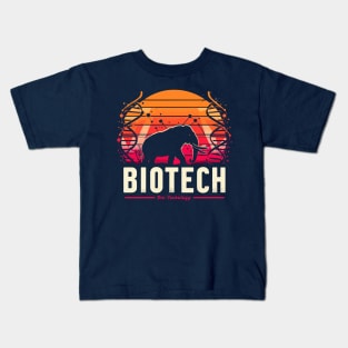 Biotech Bio Technology DNA Mammoth Science Crispr Gene Edit Kids T-Shirt